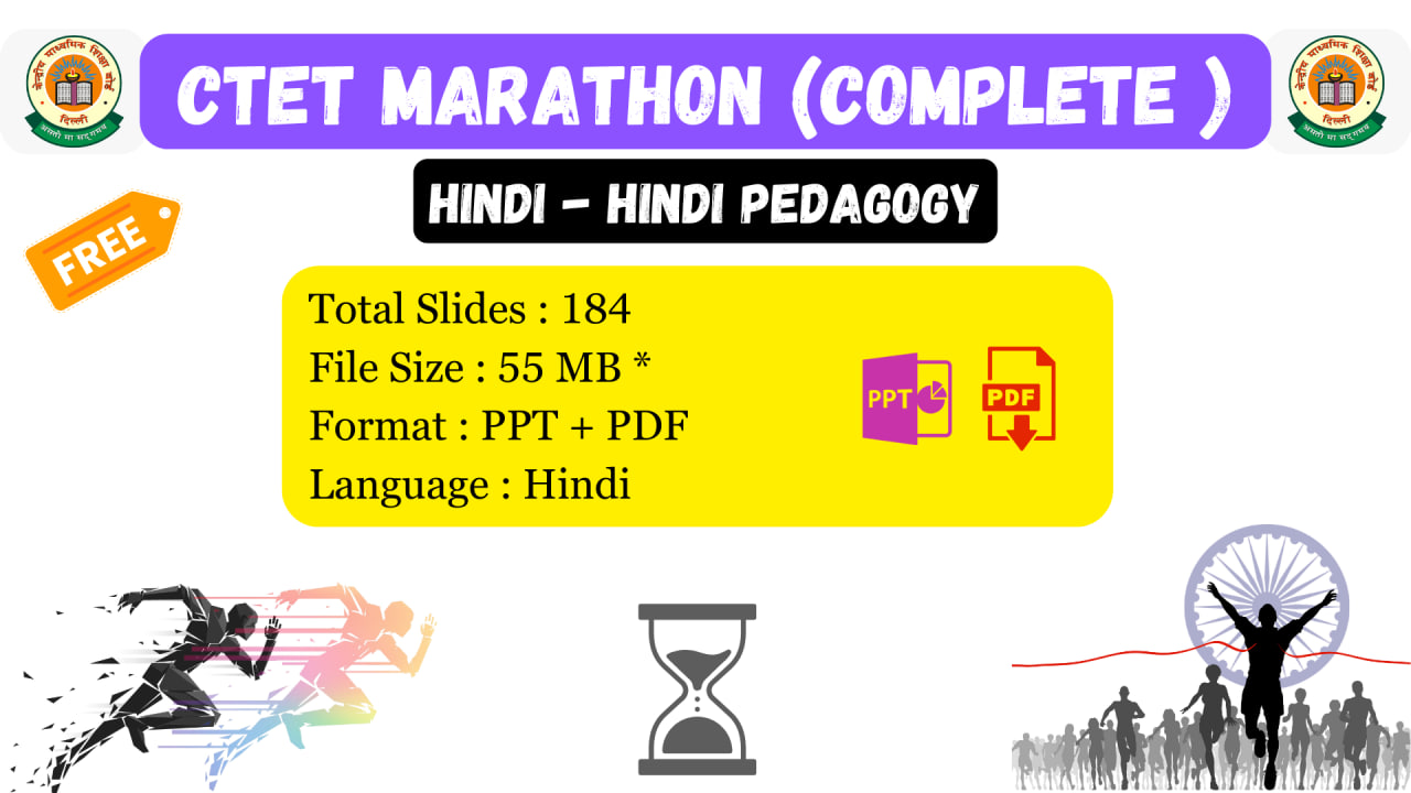 CTET Hindi Marathon Classes PPT and pdf Download 