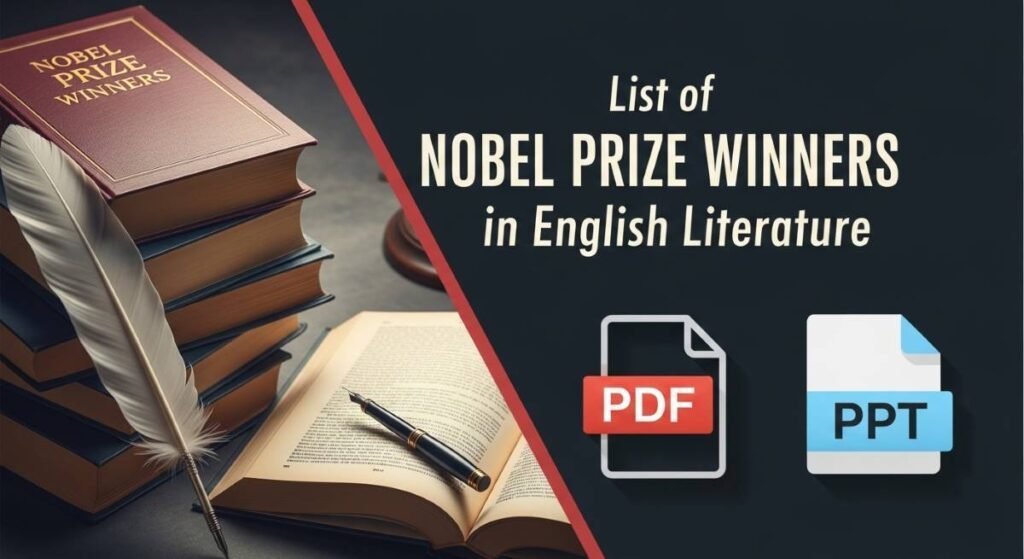 List Of Nobel Prize Winners in English Literature PDF PPT