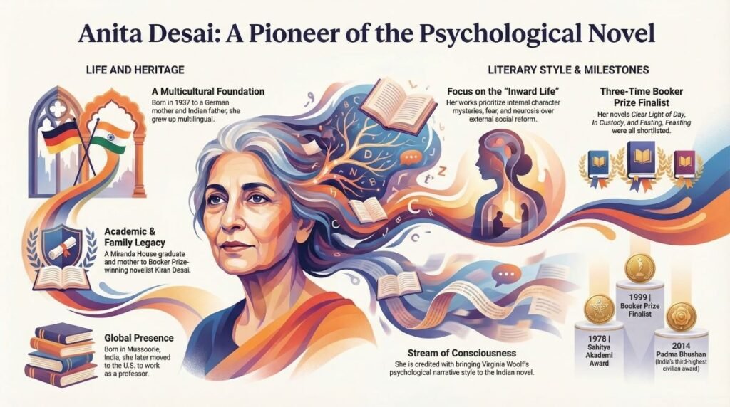 Anita Desai Biography PDF and PPT Slides Download (.PPTX)