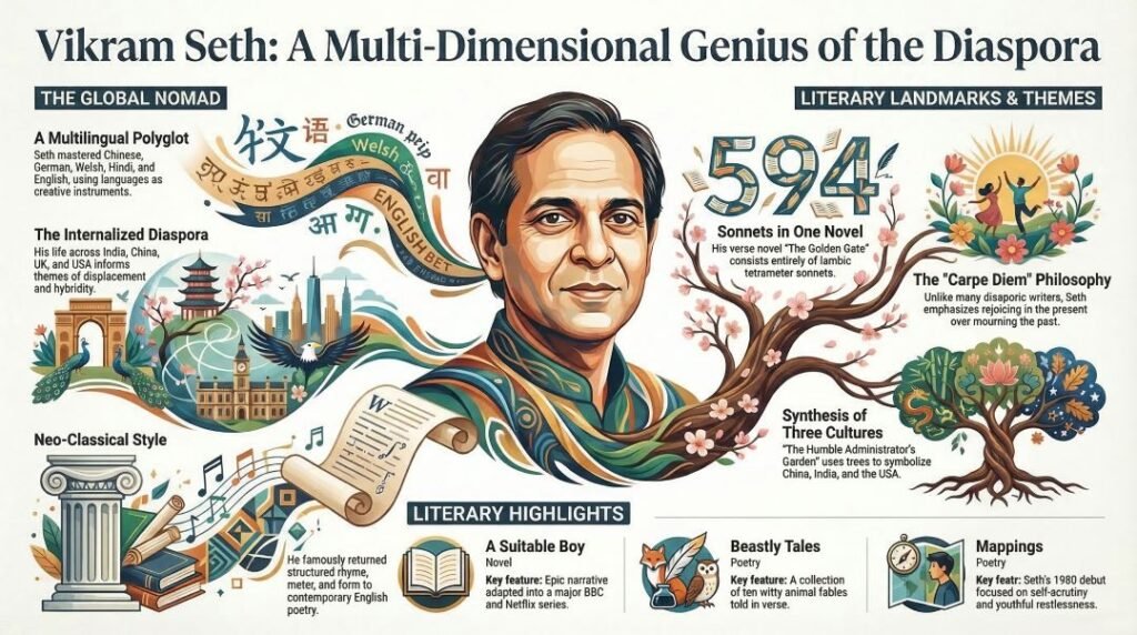 Vikram Seth Biography PDF and PPT Slides Download (.PPTX)