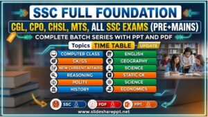 Complete Foundation Batch for All SSC Exams (PPT SERIES)