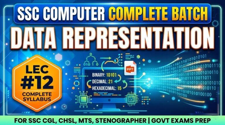 SSC Computer Batch Data Representation PPT Slides (LEC #12)