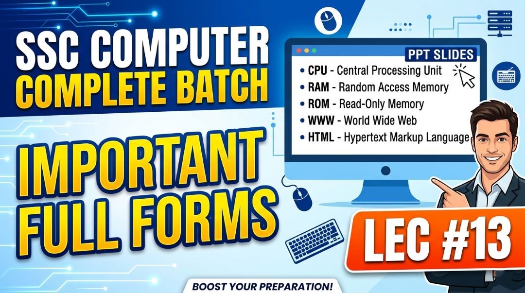 SSC Computer Important Full form PPT Slides (LEC #13)