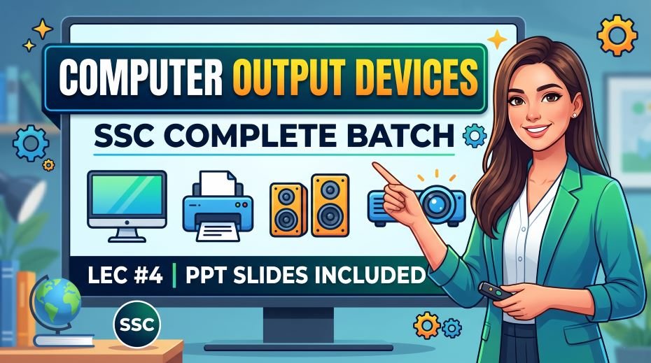 SSC Computer Output Devices Complete Batch PPT Slides LEC #4