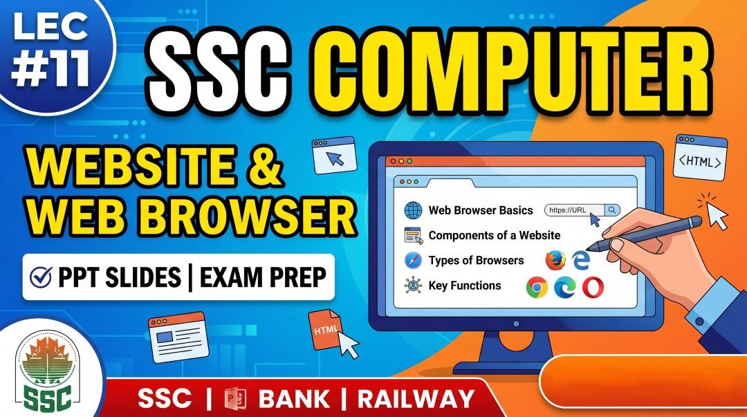 SSC Computer Website and Web browser PPT Slides (LEC #11)