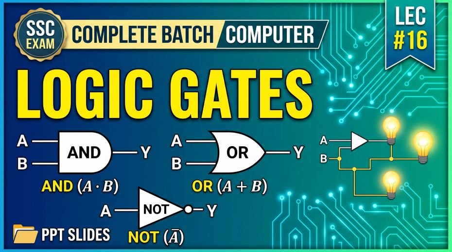 SSC Computer Batch Logic Gates PPT Slides (LEC #16)