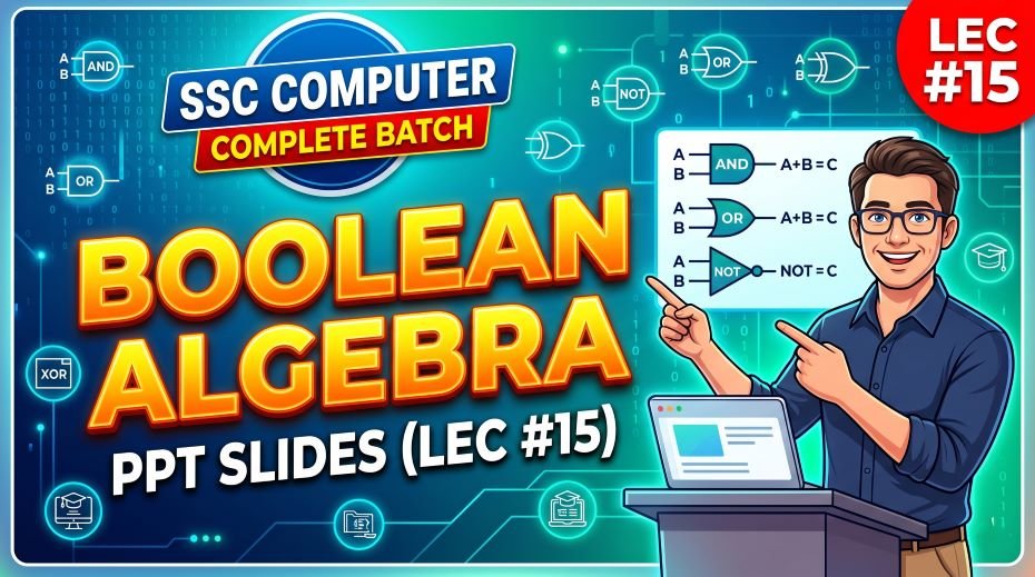 SSC Computer Boolean Algebra PPT Slides (LEC #15)