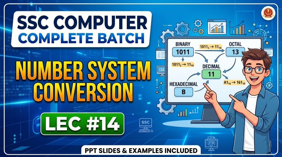 SSC Computer Number System Conversion PPT Slides (LEC #14)
