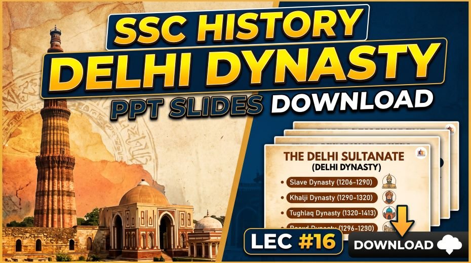 SSC History Delhi Dynasty PPT Slides Download (LEC #16)