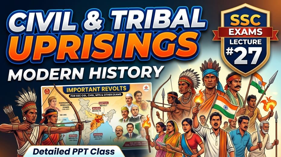 SSC Modern History Civil and Tribal Uprising PPT (LEC #27) 2 SSC Modern History Civil and Tribal Uprising PPT (LEC #27)