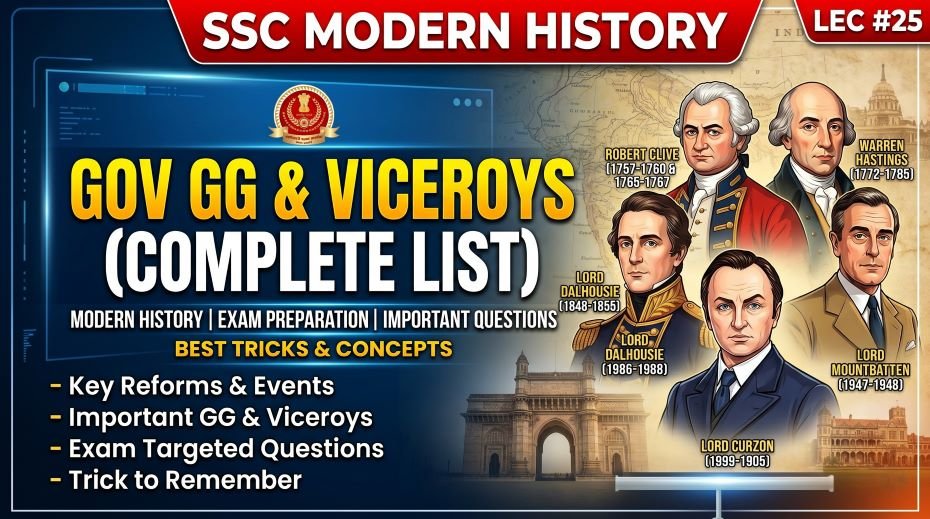 SSC Modern History Gov GG and Viceroy PPT Slides (LEC #25) 2 SSC Modern History Gov GG and Viceroy PPT Slides (LEC #25)