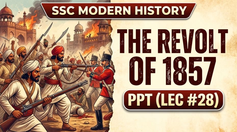 SSC Modern History The Revolt of 1857 PPT (LEC #28)