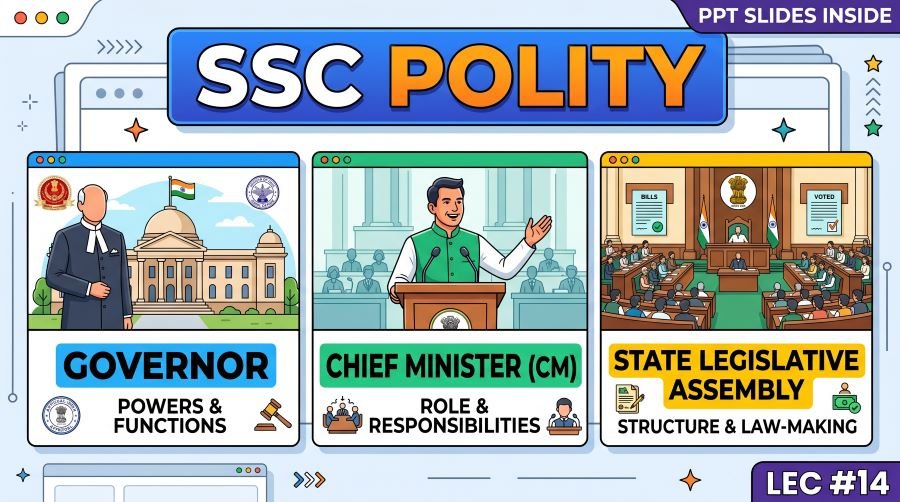 SSC GOVERNOR CM and State Legislative Assembly PPT (LEC #14)