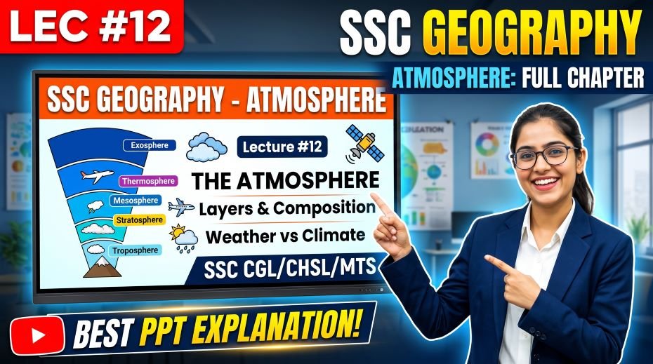 SSC Geography Atmosphere PPT Slides Series (LEC #12)