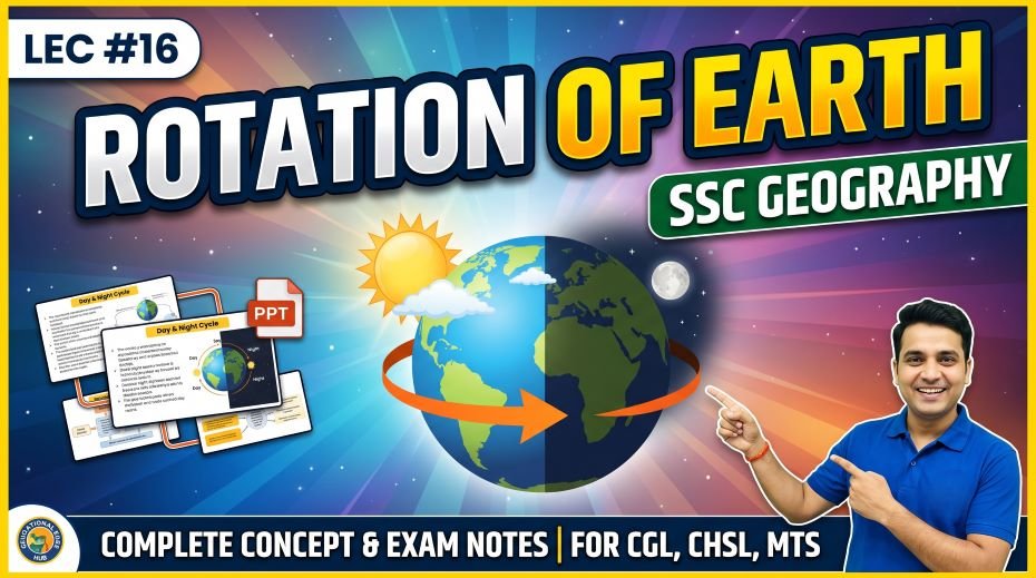 SSC Geography Rotation of Earth PPT Slides (LEC #16) 2 SSC Geography Rotation of Earth PPT Slides (LEC #16)