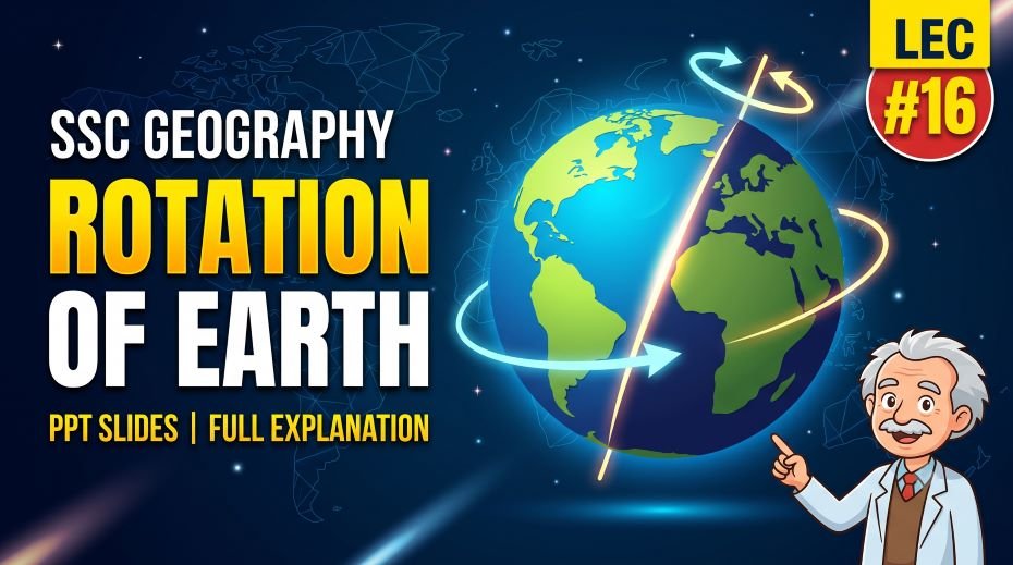 SSC Geography Rotation of Earth PPT Slides (LEC #16) 3 SSC Geography Rotation of Earth PPT Slides (LEC #16)