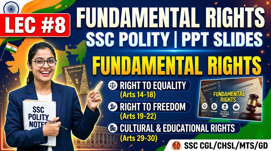 SSC Polity Fundamental Rights PPT Slides (LEC #8)