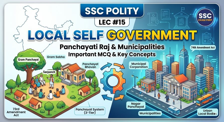 SSC Polity Local Self Government PPT Slides (LEC #15)